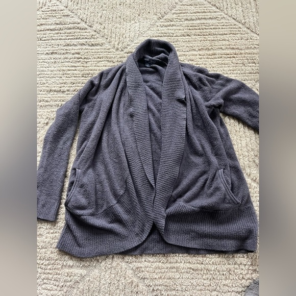 Barefoot Dreams CozyChic Lite Charcoal Cardigan - Picture 1 of 3